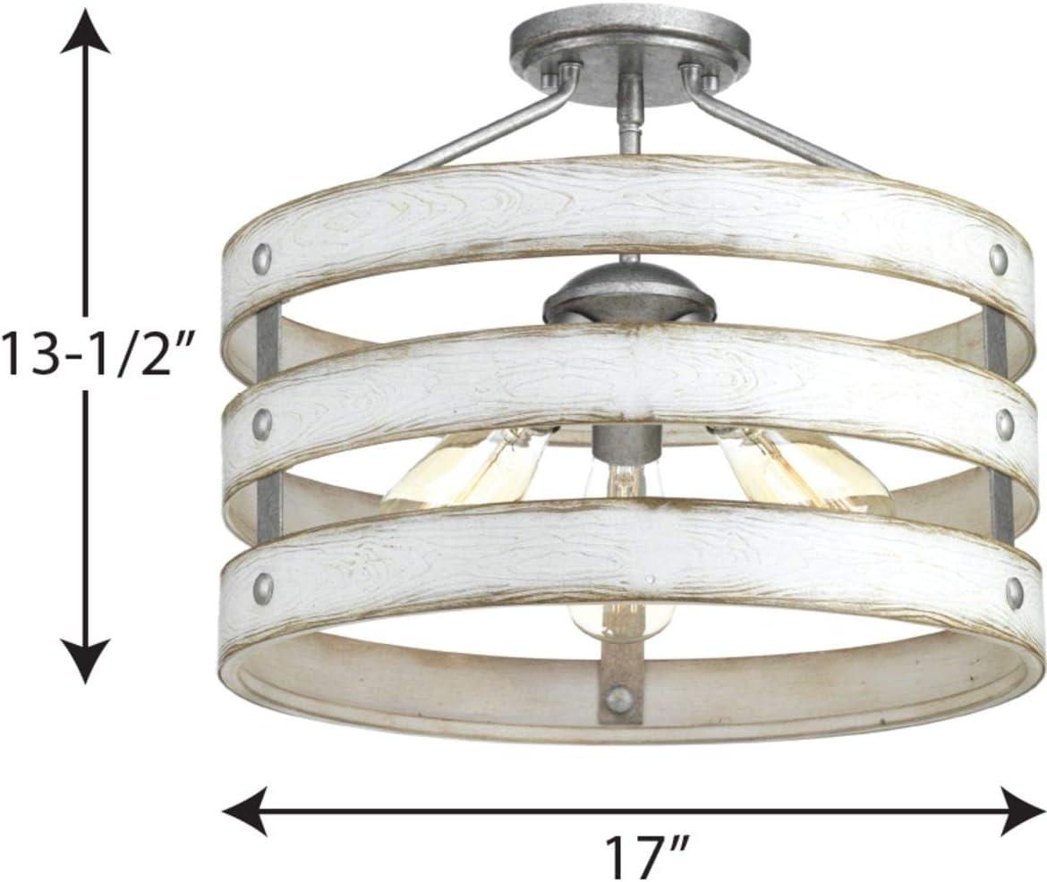 image:imageProgress Lighting P350049143 Gulliver ThreeLight SemiFlush Convertible Graphite finish 1350x1700x1700Gray