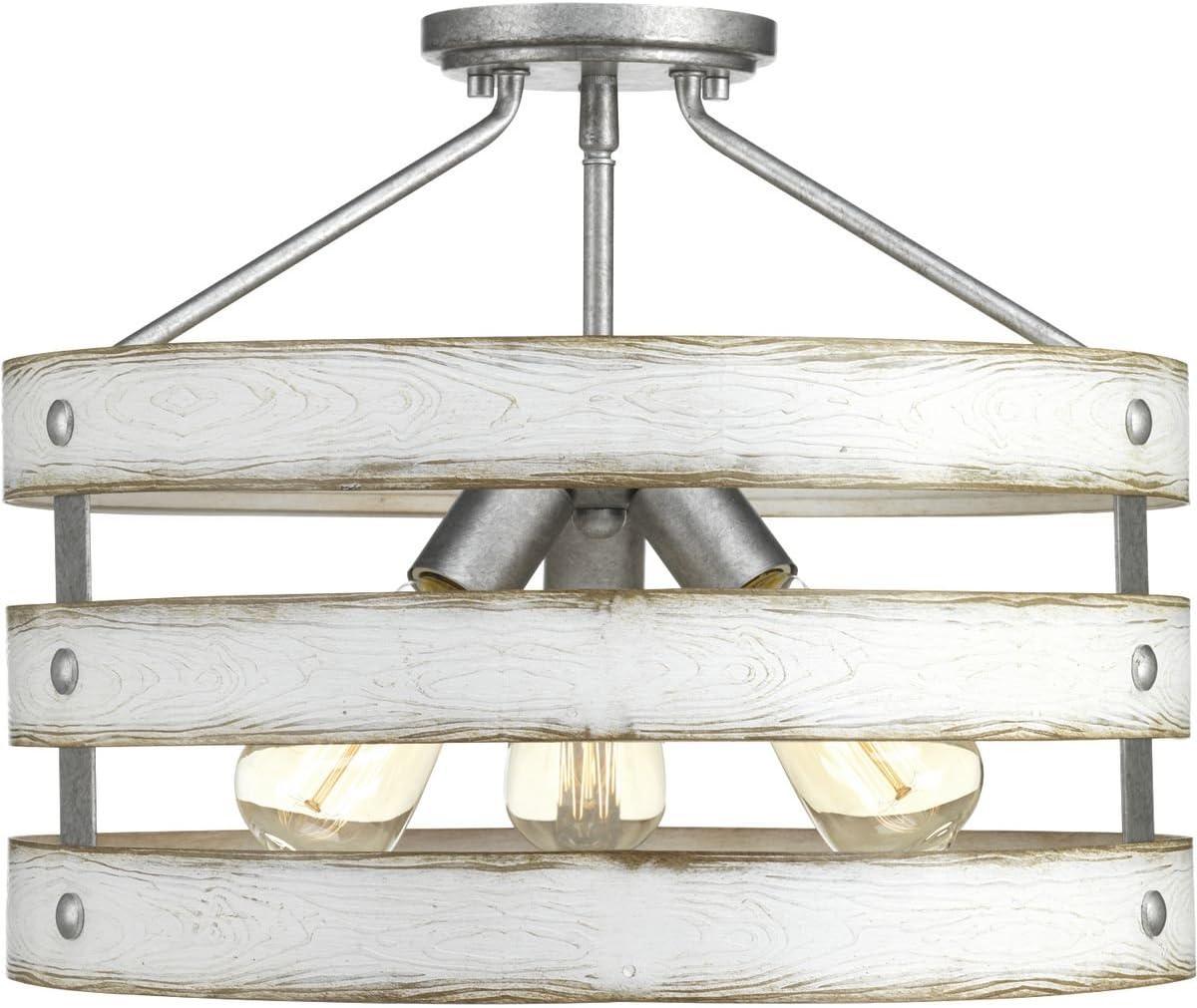 image:imageProgress Lighting P350049143 Gulliver ThreeLight SemiFlush Convertible Graphite finish 1350x1700x1700Gray