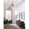 Progress Lighting P350049-143 Gulliver Three-Light Semi-Flush Convertible, Graphite finish, 13.50×17.00×17.00(Graphite finish)