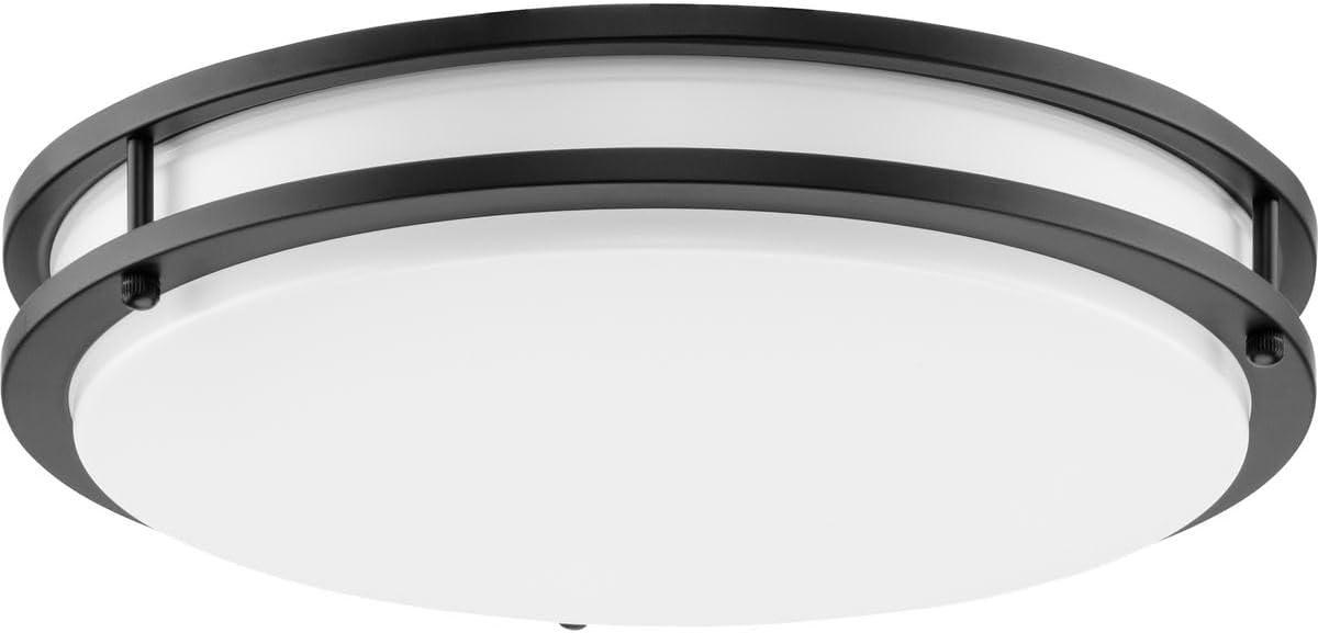image:imageProgress Lighting Abide Collection 5CCT Integrated LED Matte Black Contemporary 14 Medium Flush Mount Light