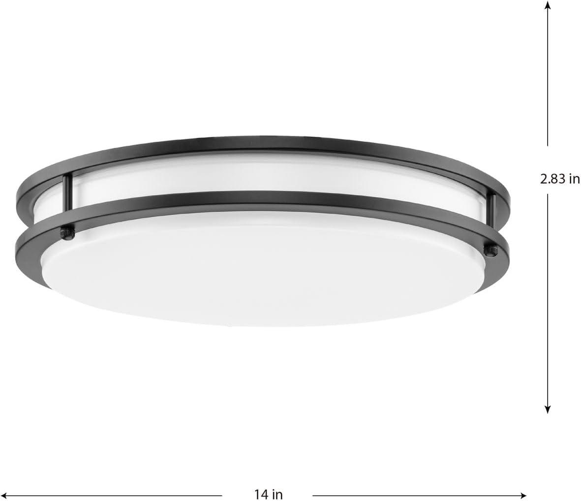 image:imageProgress Lighting Abide Collection 5CCT Integrated LED Matte Black Contemporary 14 Medium Flush Mount Light