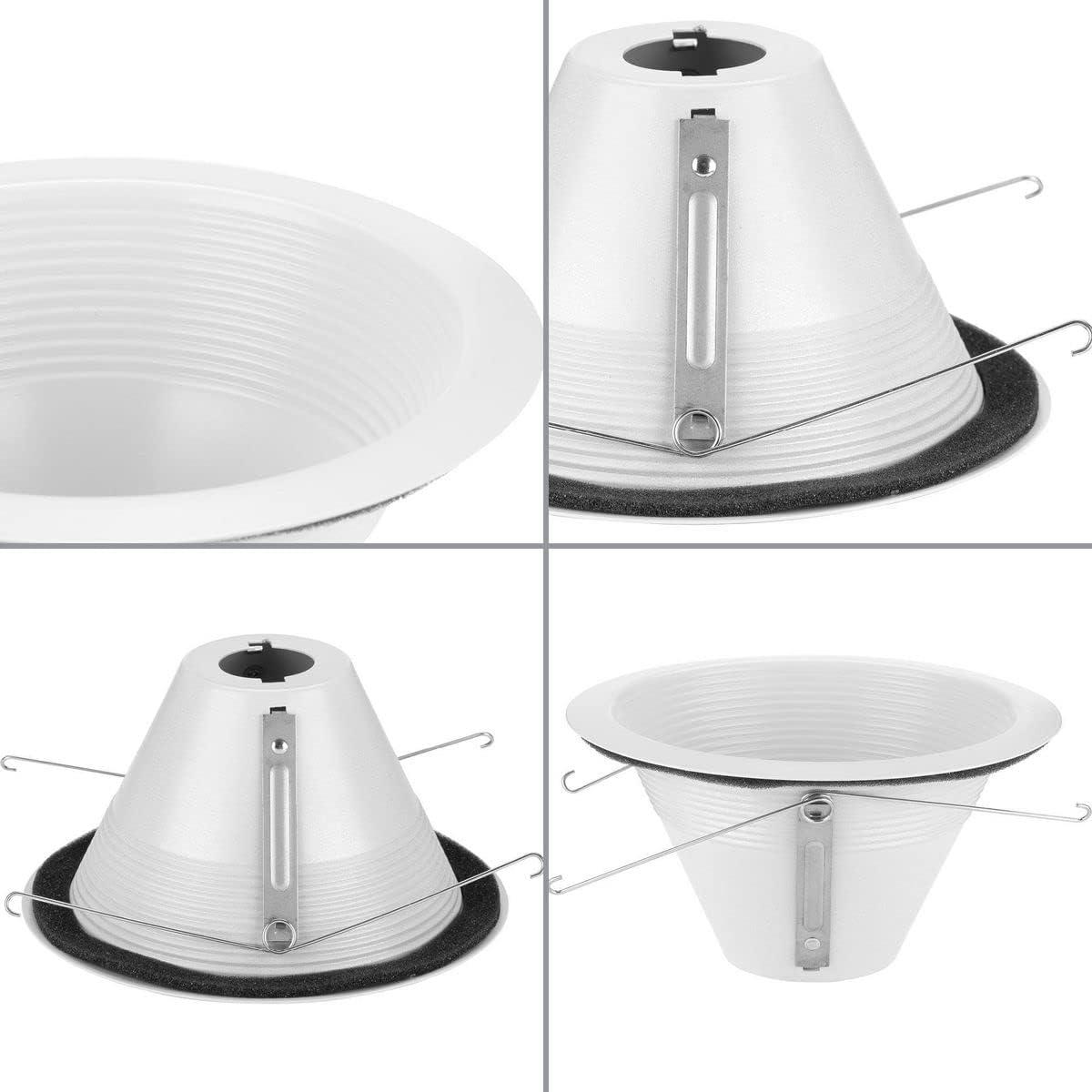 image:imageProgress Lighting P806006028 6 Recessed Step Baffle Trim Satin White 6 Shallow Housing P806S Series