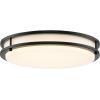 Progress Lighting Abide Collection 5-CCT Integrated LED Matte Black Contemporary 14″ Medium Flush Mount Light