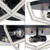 Progress Lighting P350224-31M Galloway Collection 2-Light Modern Farmhouse Flush Mount Matte Black with Distressed White Accents