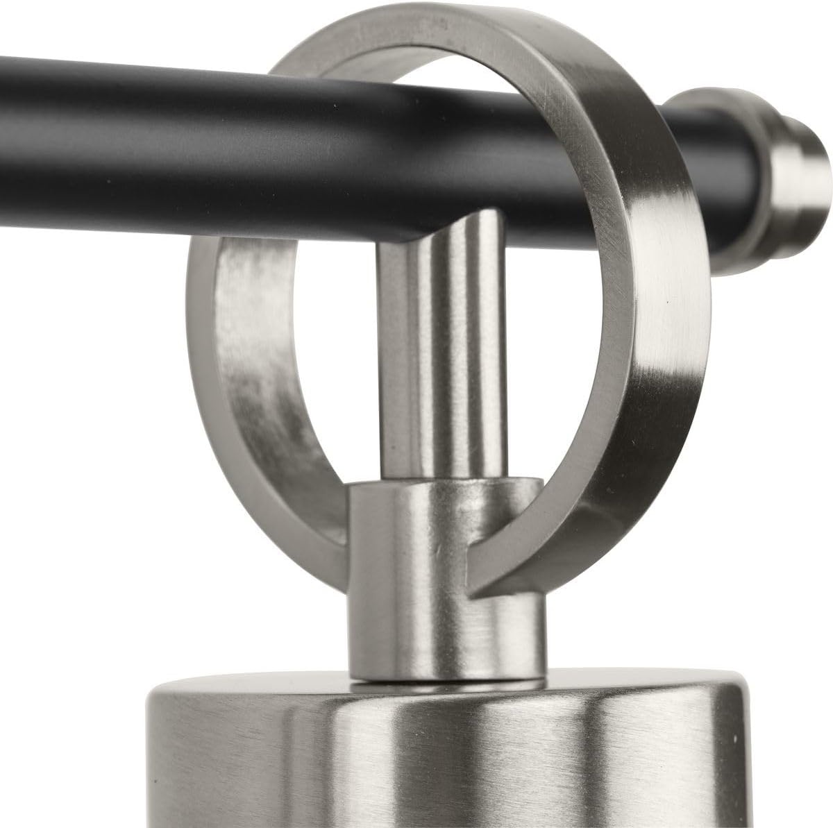 image:imageProgress Lighting Cassell 3387 in 4Light Brushed Nickel and Matte Black Vanity Light with Clear Glass Shades for Bathroom