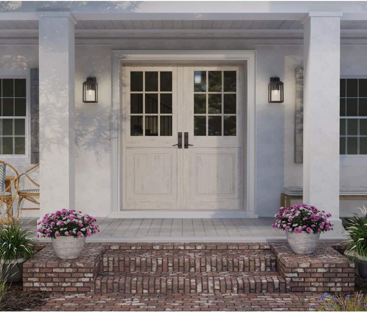 image:imageProgress Lighting Grandbury Collection 13625 in 1Light Antique Bronze with Clear Glass Shade Farmhouse Coastal Outdoor Wall LanternBronze