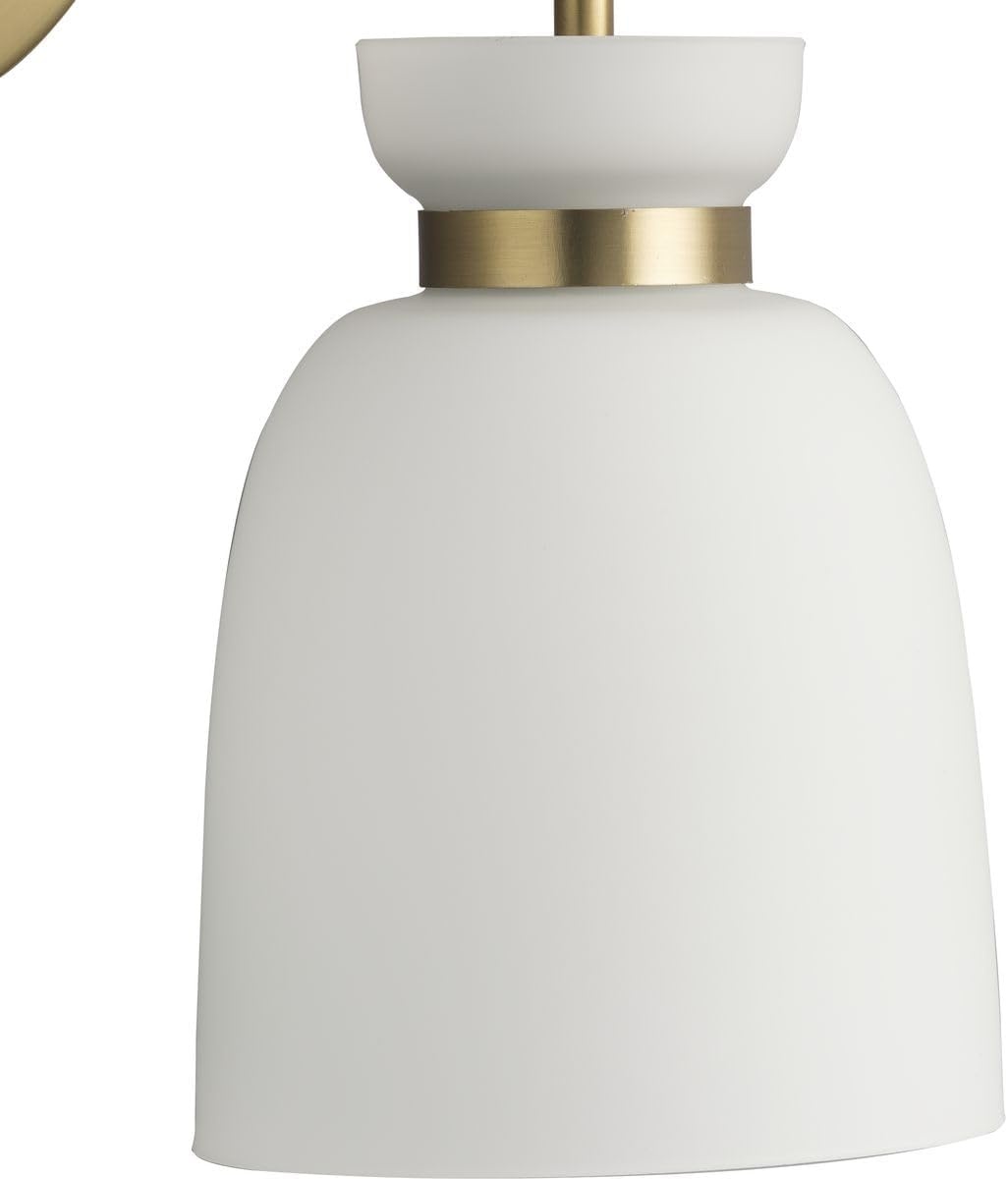 image:imageProgress Lighting Lexie 30 in FourLight Brushed Gold Vanity Light with Opal Glass Shade
