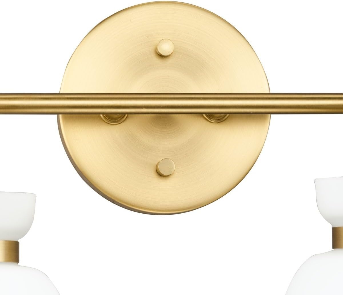 image:imageProgress Lighting Lexie 30 in FourLight Brushed Gold Vanity Light with Opal Glass Shade