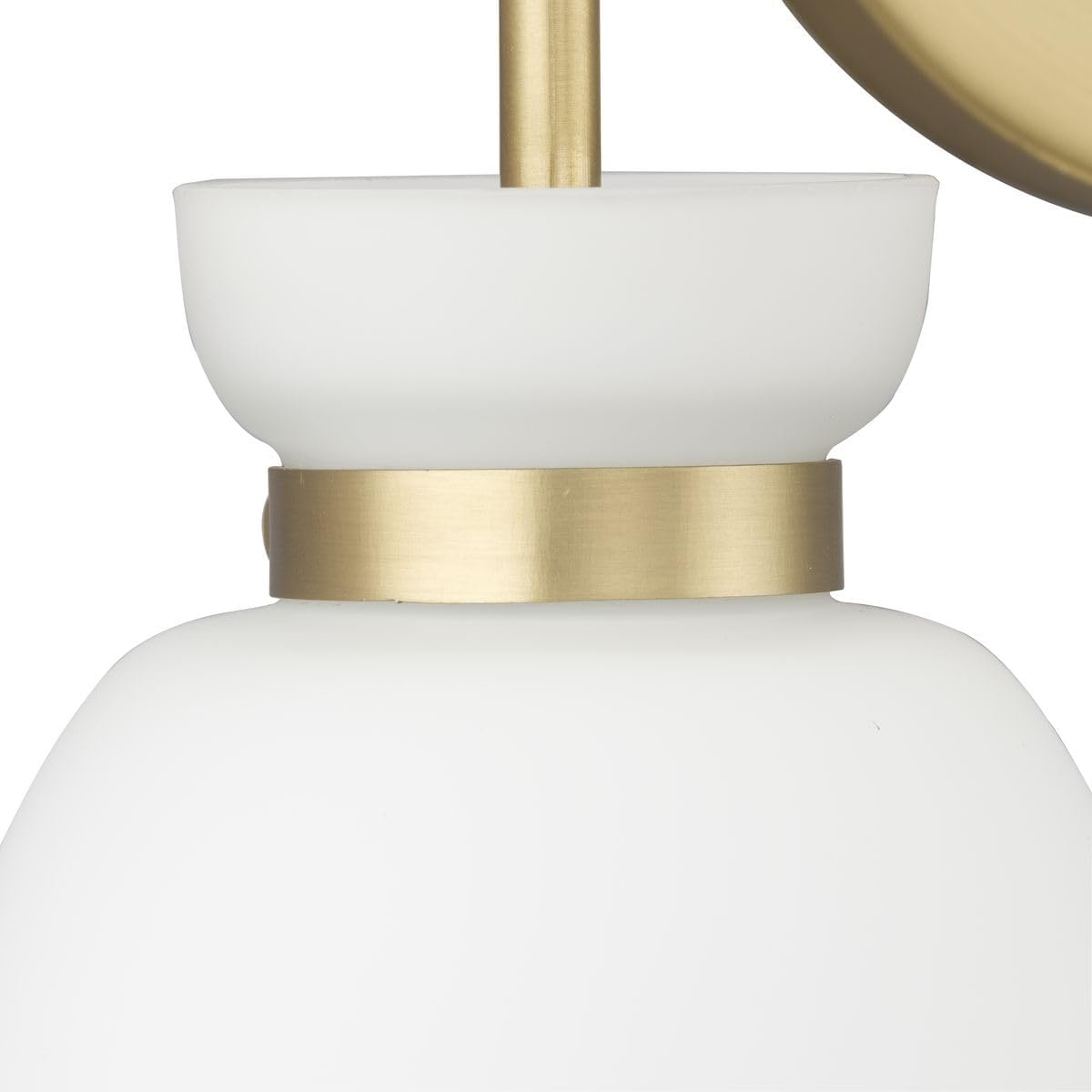 image:imageProgress Lighting Lexie 30 in FourLight Brushed Gold Vanity Light with Opal Glass Shade