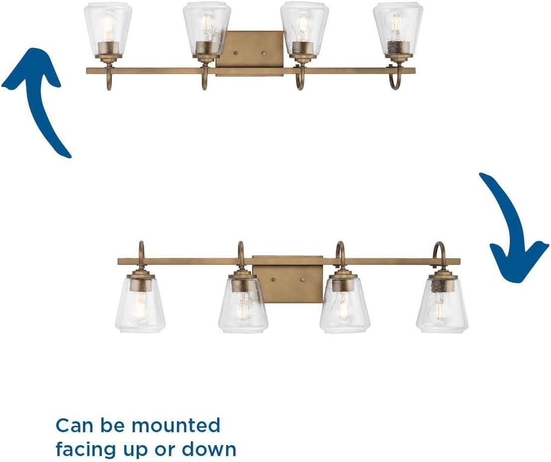 image:imageProgress Lighting Martenne 3187 in FourLight Aged Bronze Vanity Light with Seeded Glass Shade
