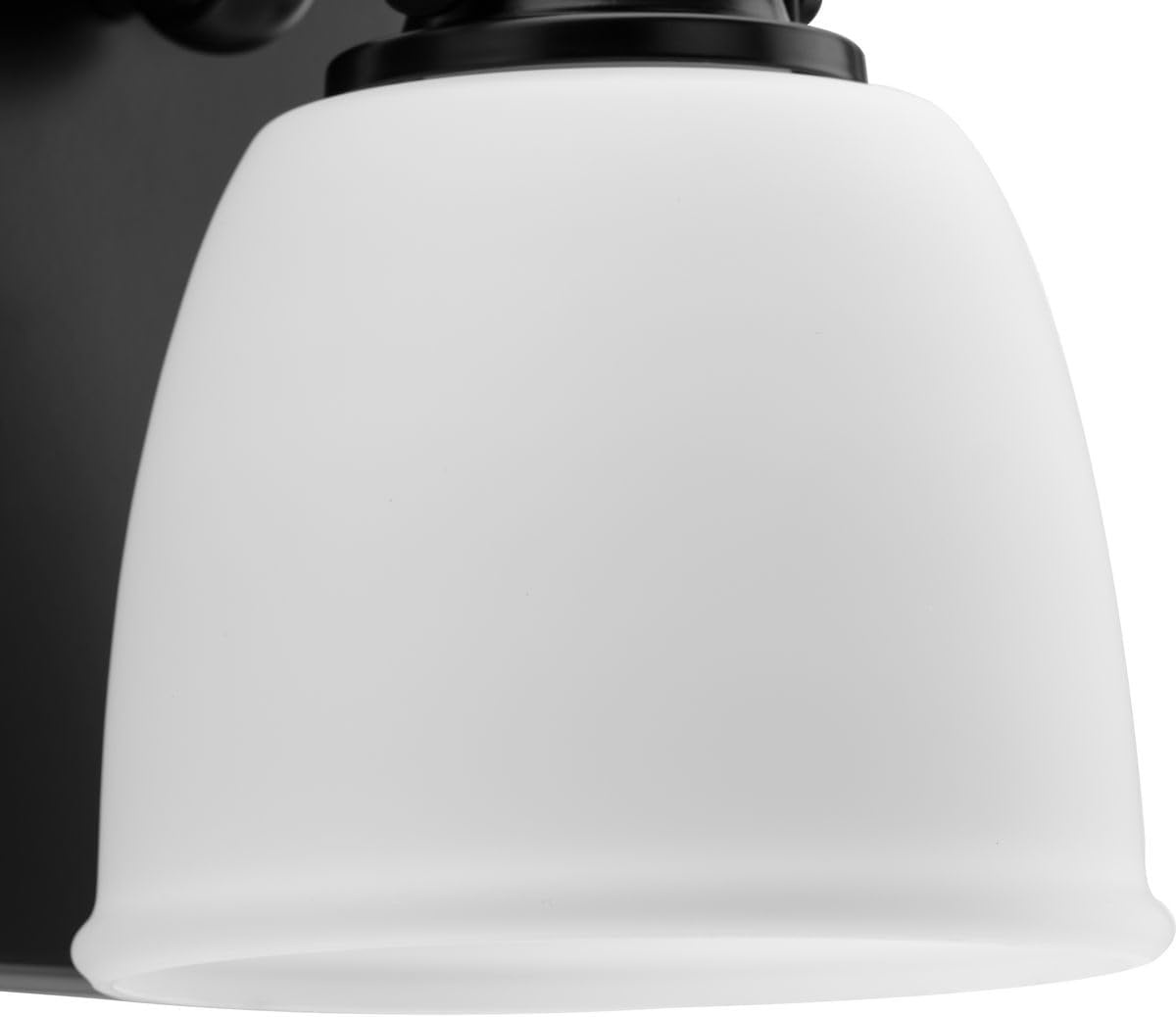 image:imageProgress Lighting P30042631M Preston 575 in OneLight Matte Black Vanity Light with Etched Opal Glass Shade