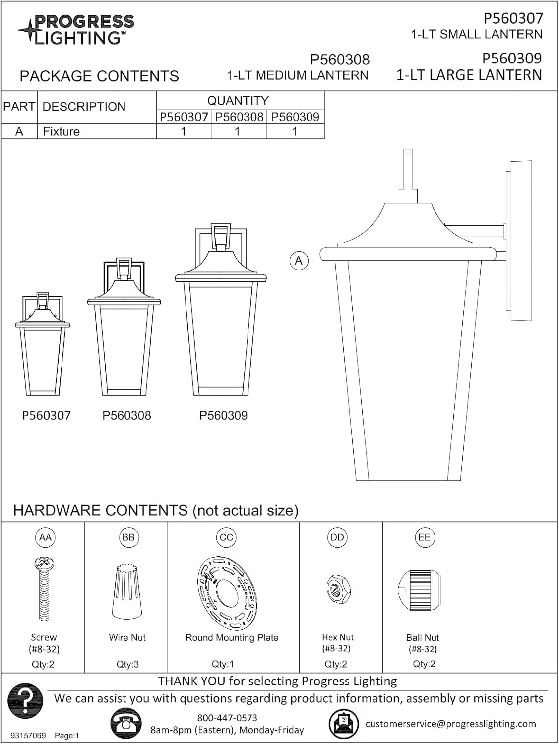 image:imageProgress Lighting Padgett Collection 18 in 1Light Antique Bronze with Clear Seeded Glass Shade Transitional Coastal Outdoor Wall LanternBlack