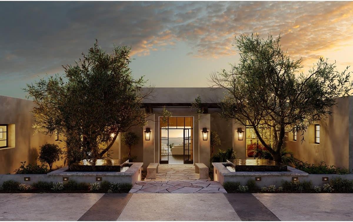 image:imageProgress Lighting Padgett Collection 18 in 1Light Antique Bronze with Clear Seeded Glass Shade Transitional Coastal Outdoor Wall LanternBronze