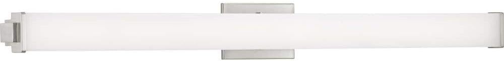 image:imageProgress Lighting Phase 21 LED Collection 48 White Shade Modern Bath Vanity Light Brushed Nickel