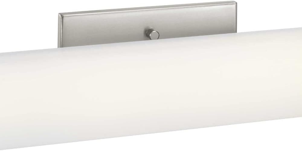 image:imageProgress Lighting Phase 21 LED Collection 48 White Shade Modern Bath Vanity Light Brushed Nickel