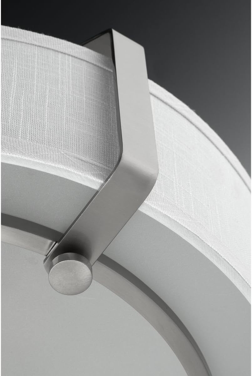 image:imageProgress Lighting Ratio Collection 4Light Fabric Shade Coastal Pendant Light Antique BronzeBrushed Nickel