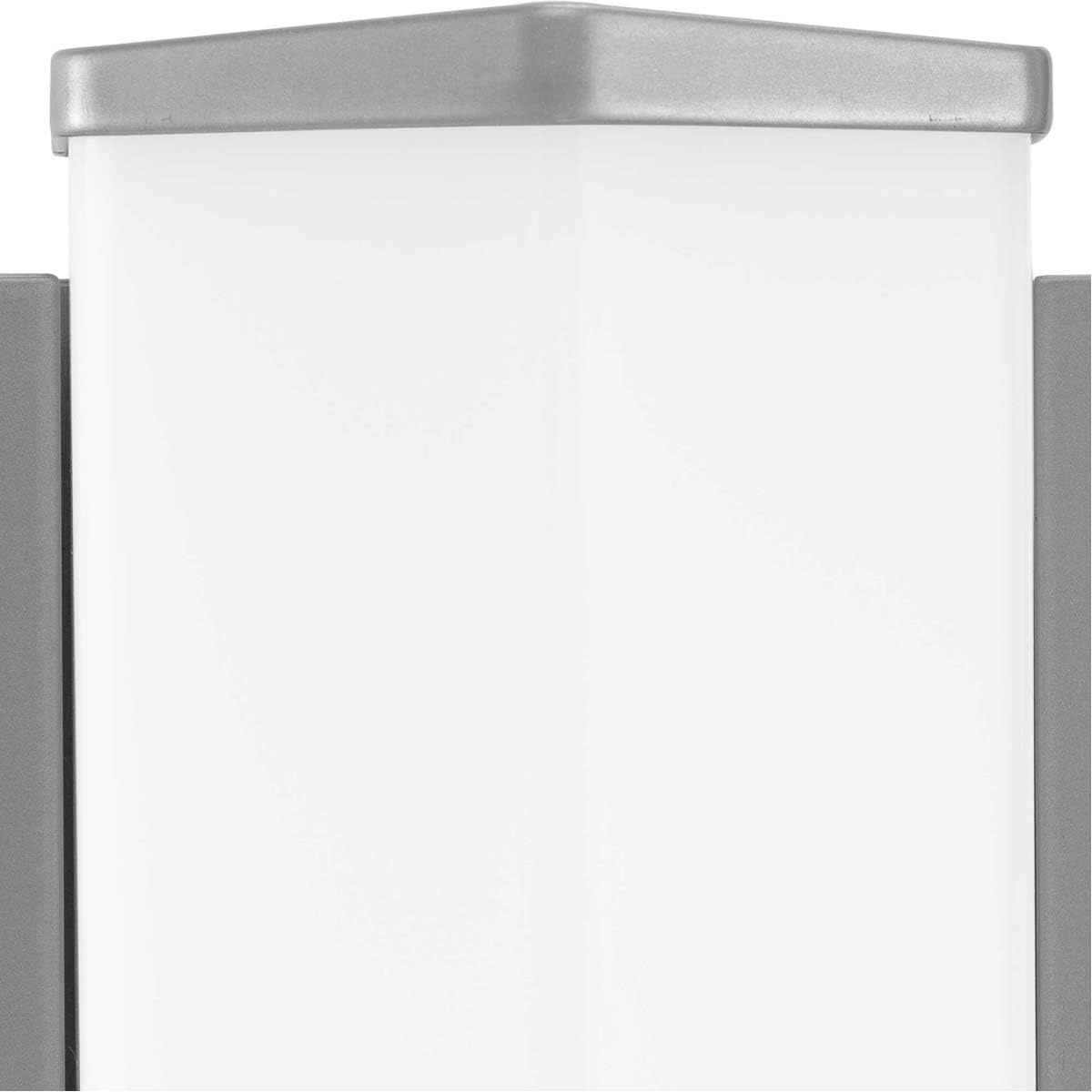 image:imageProgress Lighting Z1070 LED Collection 1Light White Acrylic Shade Modern Outdoor Small Wall Sconce Light Metallic Gray