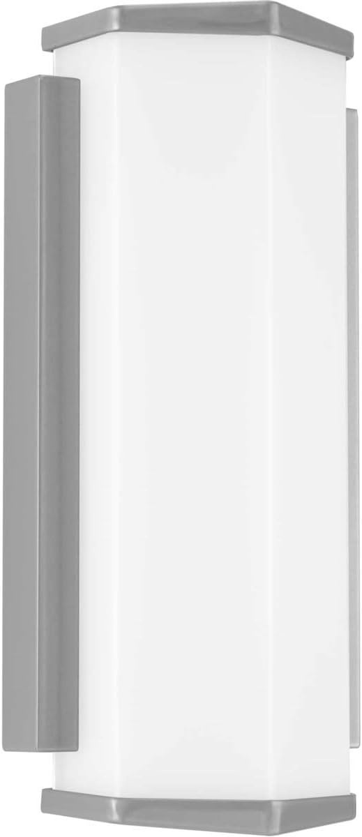 image:imageProgress Lighting Z1070 LED Collection 1Light White Acrylic Shade Modern Outdoor Small Wall Sconce Light Metallic Gray