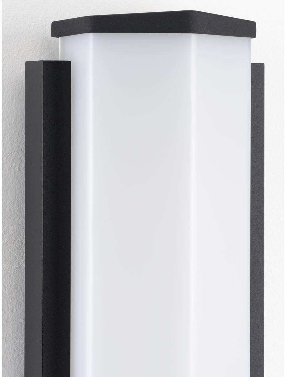 image:imageProgress Lighting Z1070 LED Collection 2Light White Acrylic Shade Modern Outdoor Large Wall Sconce Light Textured Black 2313x600x600Black