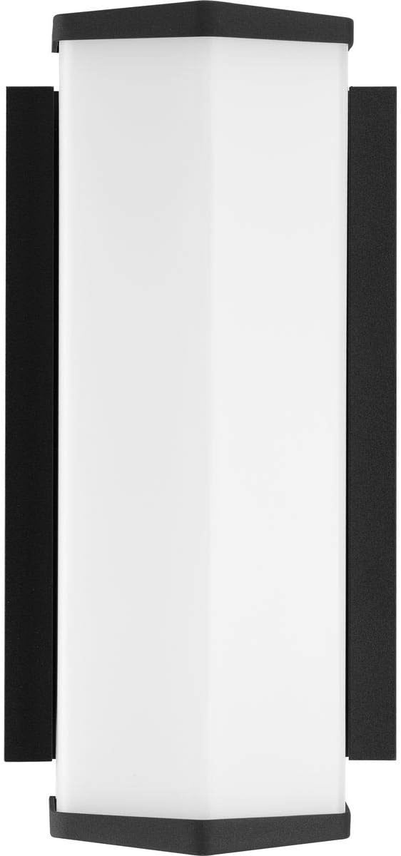 image:imageProgress Lighting Z1070 LED Collection 2Light White Acrylic Shade Modern Outdoor Large Wall Sconce Light Textured Black 2313x600x600Black