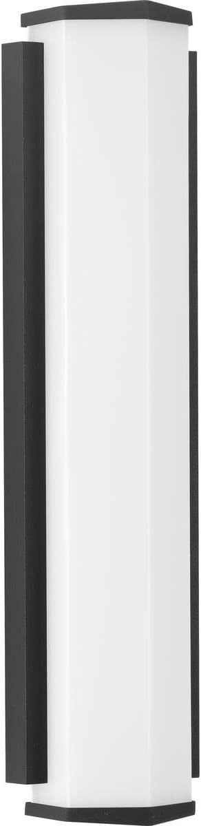 image:imageProgress Lighting Z1070 LED Collection 2Light White Acrylic Shade Modern Outdoor Large Wall Sconce Light Textured Black 2313x600x600Black