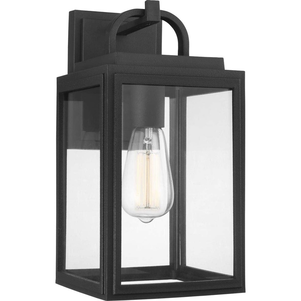 image:imageProgress Lighting Grandbury Collection 13625 in 1Light Antique Bronze with Clear Glass Shade Farmhouse Coastal Outdoor Wall LanternBlack