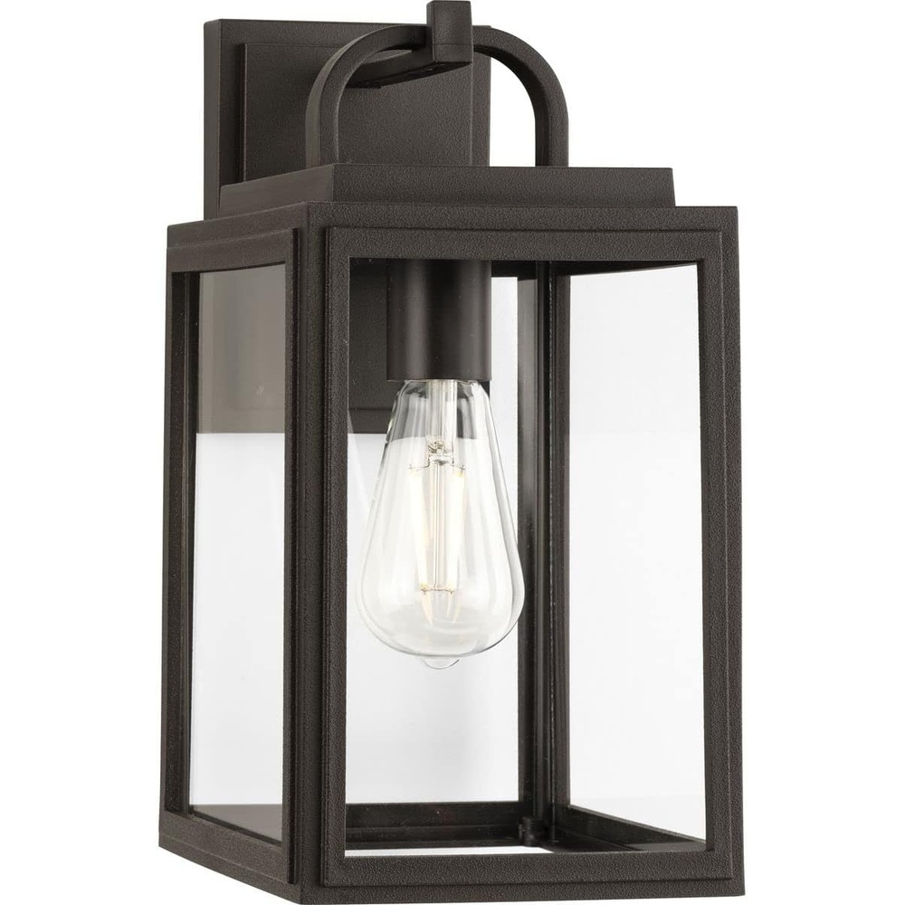 image:imageProgress Lighting Grandbury Collection 13625 in 1Light Antique Bronze with Clear Glass Shade Farmhouse Coastal Outdoor Wall LanternBronze
