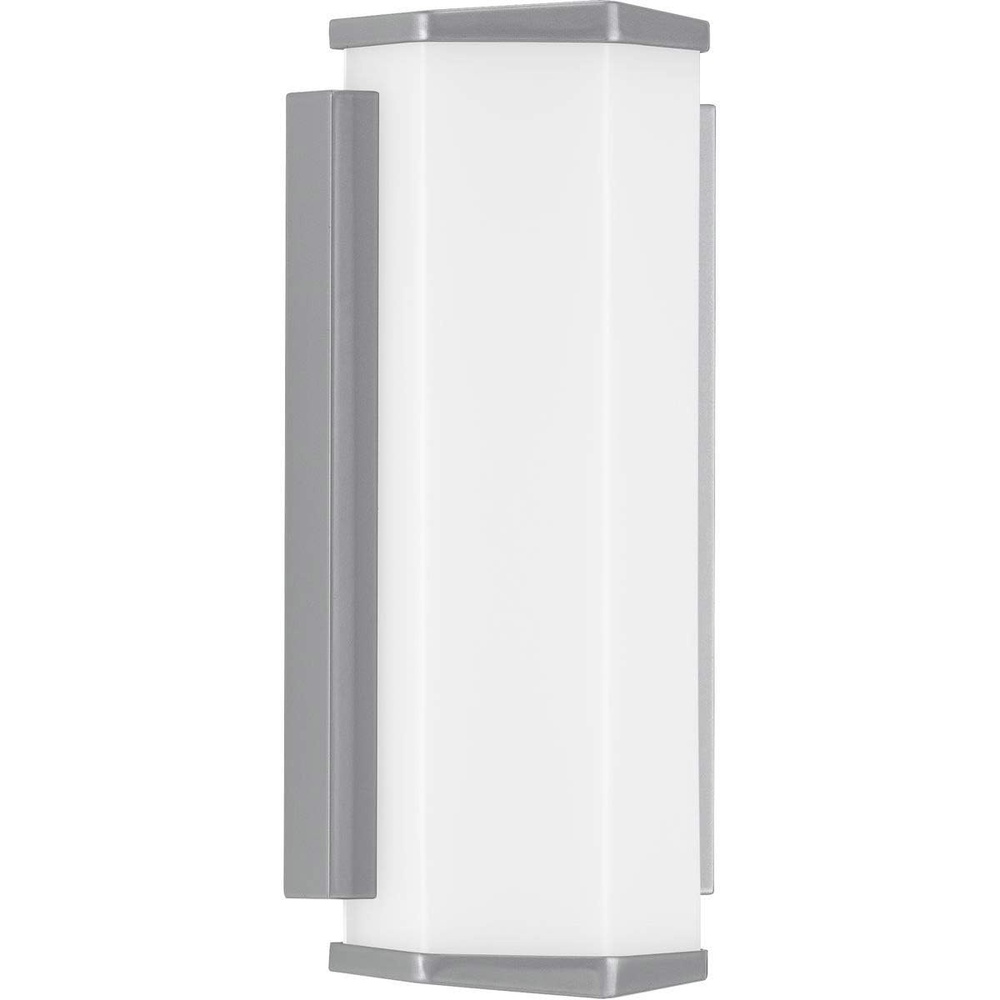 image:imageProgress Lighting Z1070 LED Collection 1Light White Acrylic Shade Modern Outdoor Small Wall Sconce Light Metallic Gray