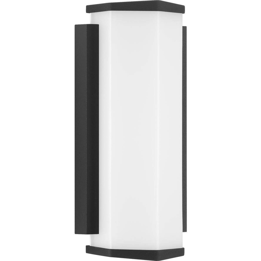 image:imageProgress Lighting Z1070 LED Collection 2Light White Acrylic Shade Modern Outdoor Large Wall Sconce Light Textured Black 2313x600x600Black