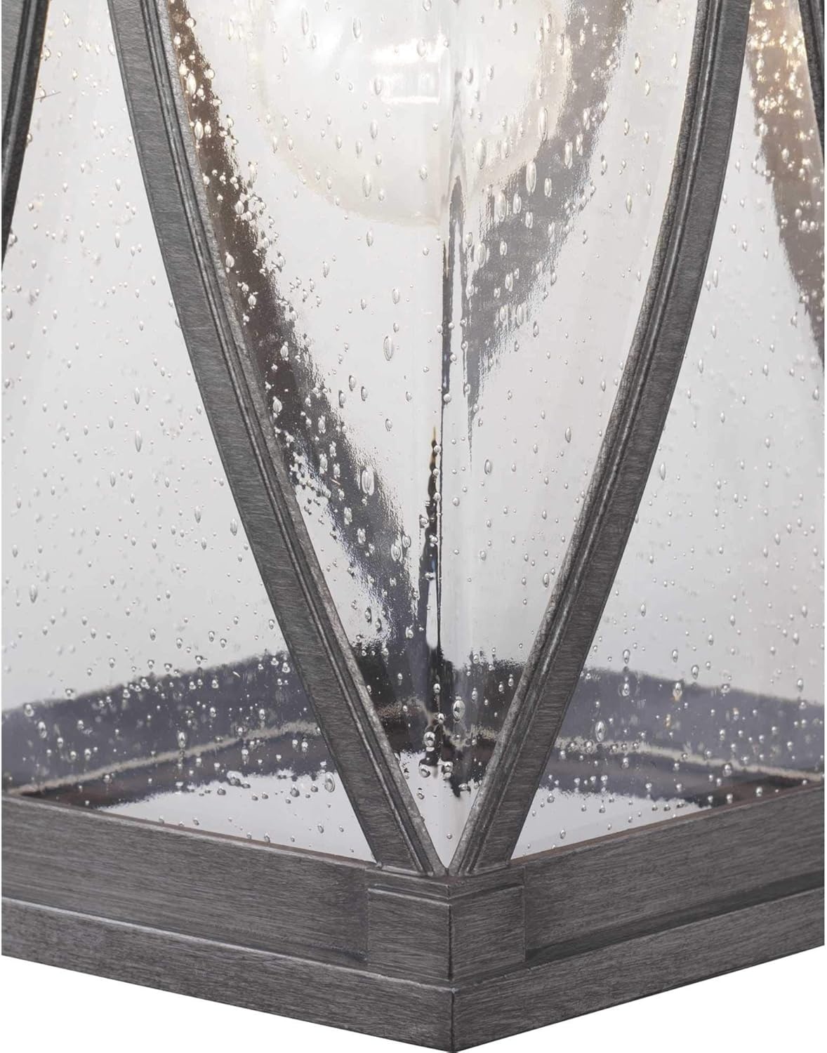 image:imageProgress Lighting Abbott Collection 1Light Clear Seeded Glass Craftsman Outdoor Small Wall Lantern Light Antique Pewter Gray 1225x625x625Antique Pewter