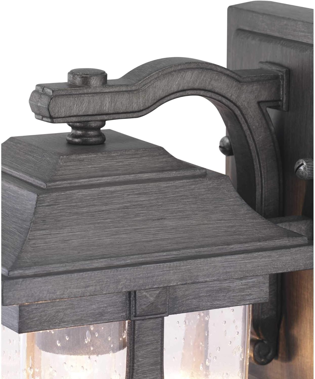 image:imageProgress Lighting Abbott Collection 1Light Clear Seeded Glass Craftsman Outdoor Small Wall Lantern Light Antique Pewter Gray 1225x625x625Antique Pewter