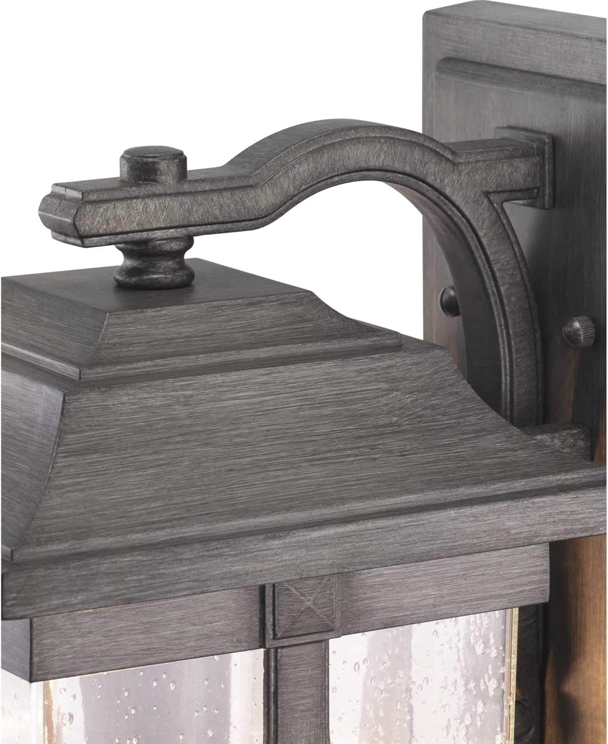 image:imageProgress Lighting Abbott Collection 1Light Clear Seeded Glass Craftsman Outdoor Small Wall Lantern Light Antique Pewter Gray 1225x625x625Antique Pewter
