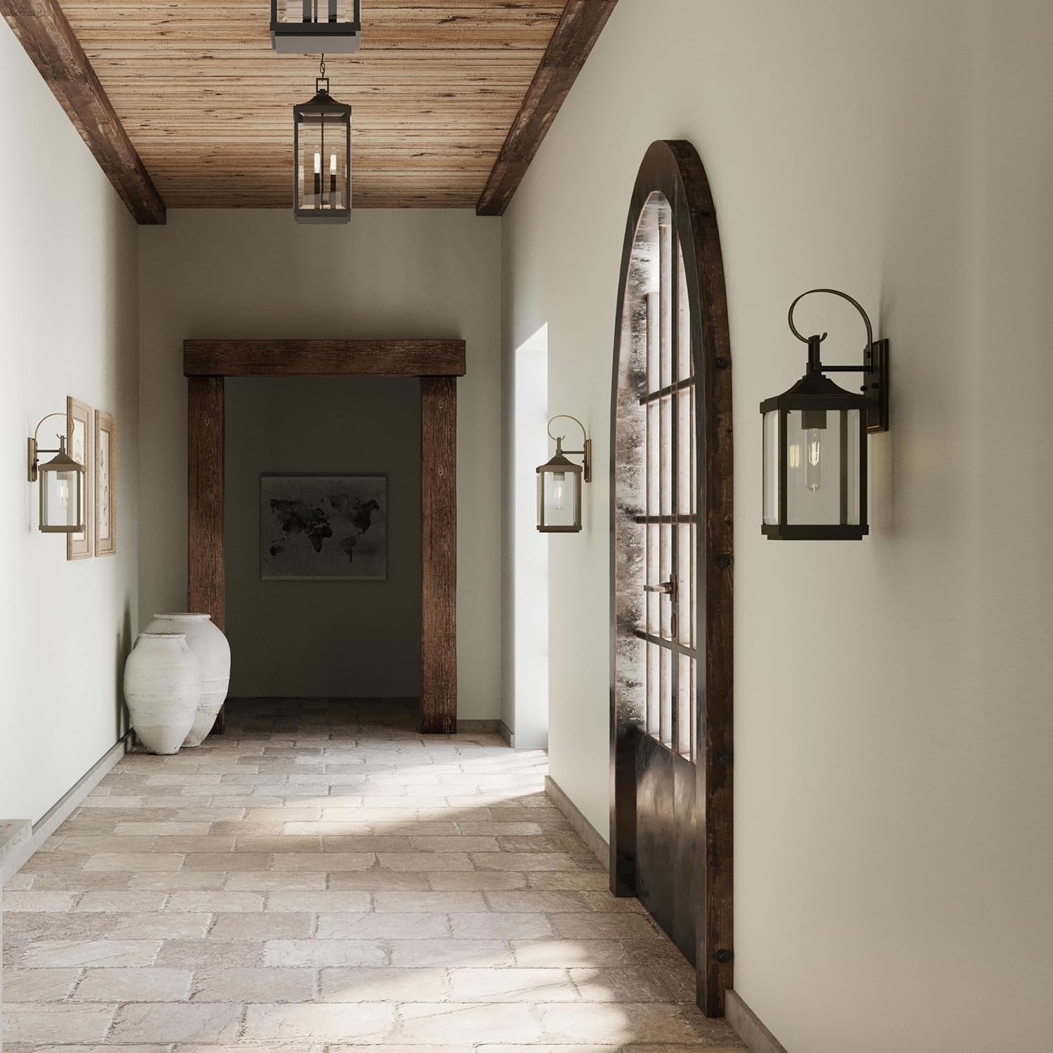 image:imageProgress Lighting Gibbes Street Collection 1Light Clear Beveled Glass New Traditional Outdoor Small Wall Lantern Light Textured Black