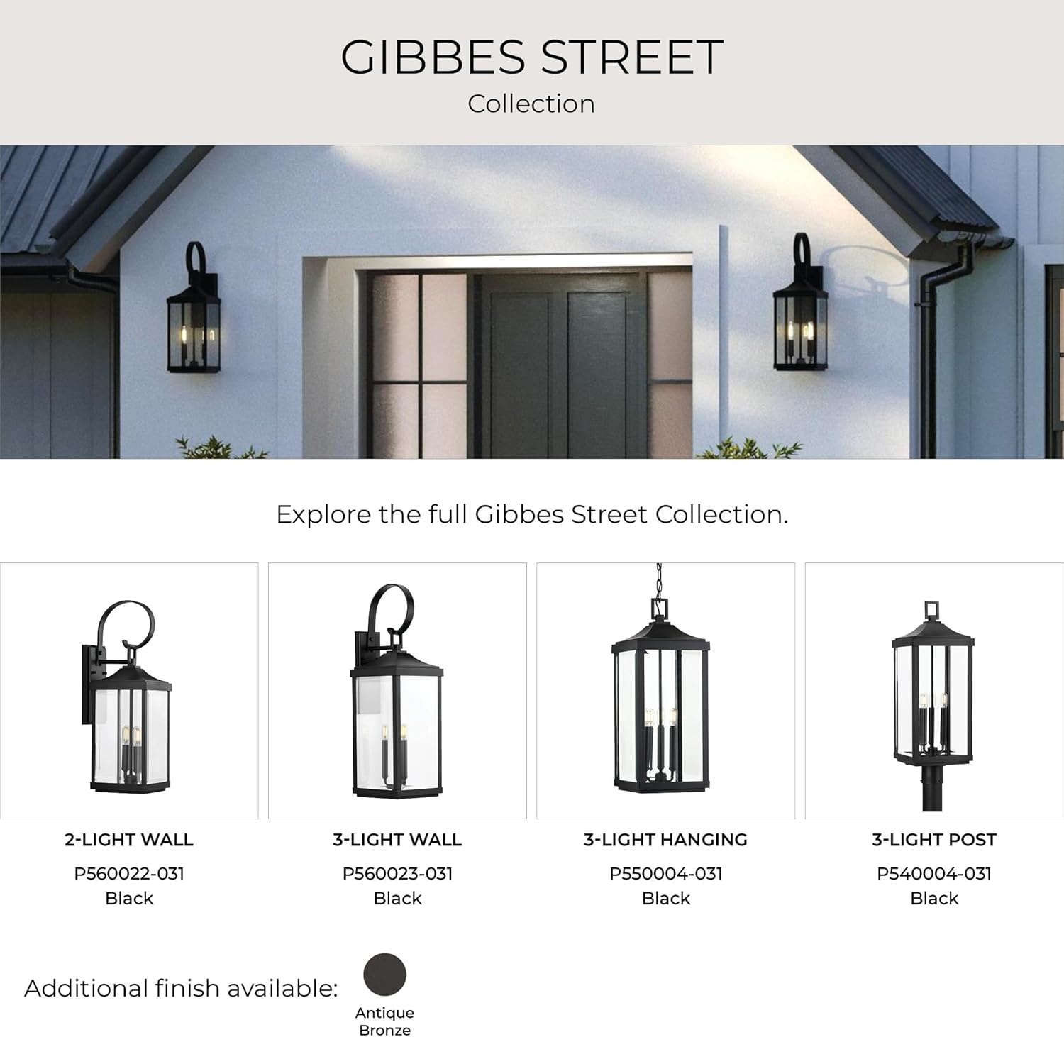 image:imageProgress Lighting Gibbes Street Collection 1Light Clear Beveled Glass New Traditional Outdoor Small Wall Lantern Light Textured Black