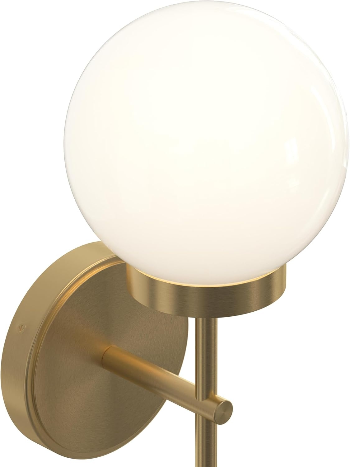 image:imageProgress Lighting Rigsby 16 Inch 1Light Wall Sconce Transitional Light Fixture Brushed Gold with Opal Glass Shade 16 in H x 6 in W x 75 in Dia P710157191