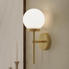 Progress Lighting Rigsby 16 Inch 1-Light Wall Sconce, Transitional Light Fixture, Brushed Gold Matte Black with Opal Glass Shade (16 in. H x 6 in. W x 7.5 in. Dia), P710157-319