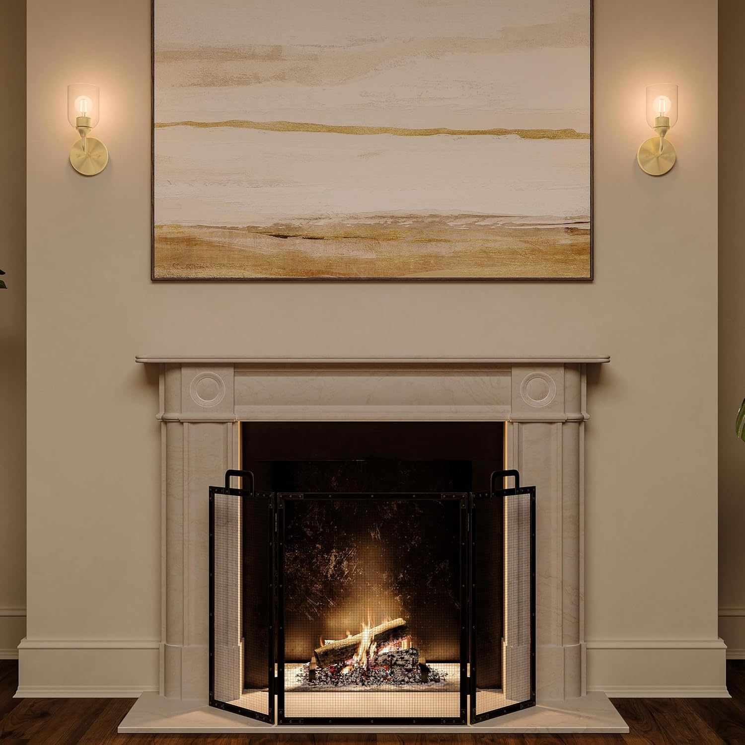 image:imageProgress Lighting Ilia 1Light Wall Sconce Transitional Wall Sconce Brushed Gold with Clear Glass Shade 11 in H x 5 in W x 6 in Dia P710155191