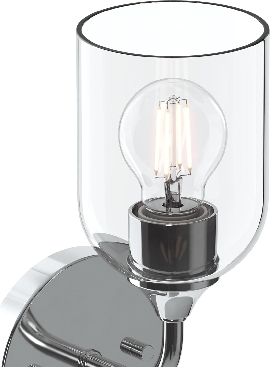 image:imageProgress Lighting Ilia 1Light Wall Sconce Transitional Wall Sconce Chrome with Clear Glass Shade 11 in H x 5 in W x 6 in Dia P710155015