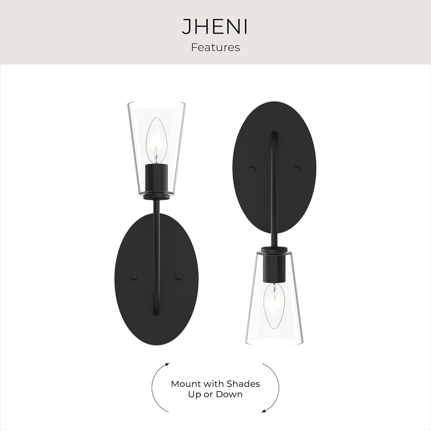image:imageProgress Lighting Jheni 5 Inch 1Light Wall Sconce Transitional Wall Light Matte Black with Clear Glass Shade 14 in H x 5 in W x 7 in D P71015431M