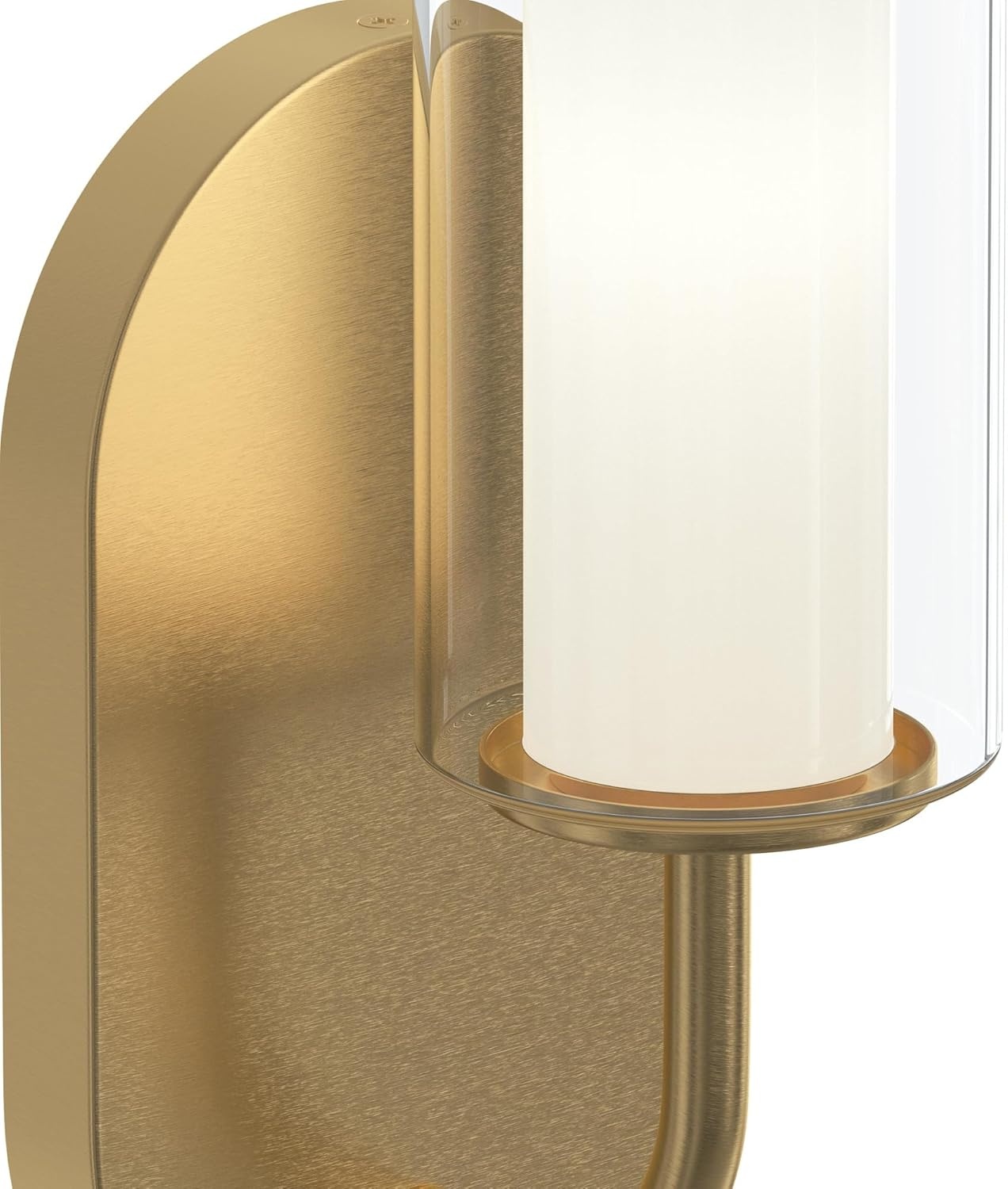 image:imageProgress Lighting Mack 45 Inch 1Light Wall Sconce Modern Traditional Wall Fixture Brushed Nickel with Layered Glass Shade 105 in H x 45 in W x 475 in D P710158009