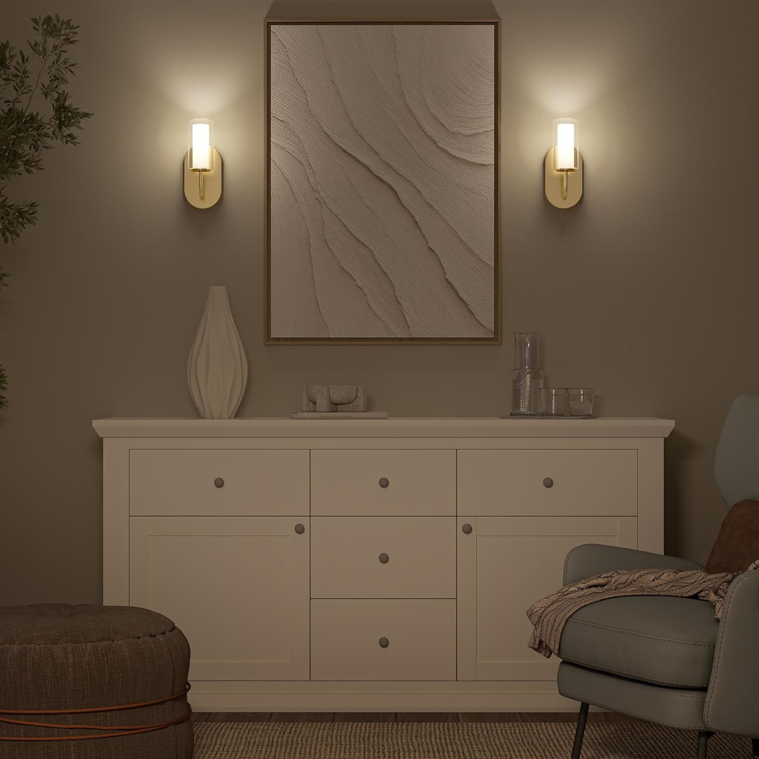 image:imageProgress Lighting Mack 45 Inch 1Light Wall Sconce Modern Traditional Wall Fixture Brushed Nickel with Layered Glass Shade 105 in H x 45 in W x 475 in D P710158009