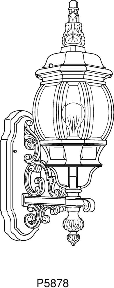 image:imageProgress Lighting P587831 Onion Lantern Outdoor 612Inch Width x 2114Inch Height Black