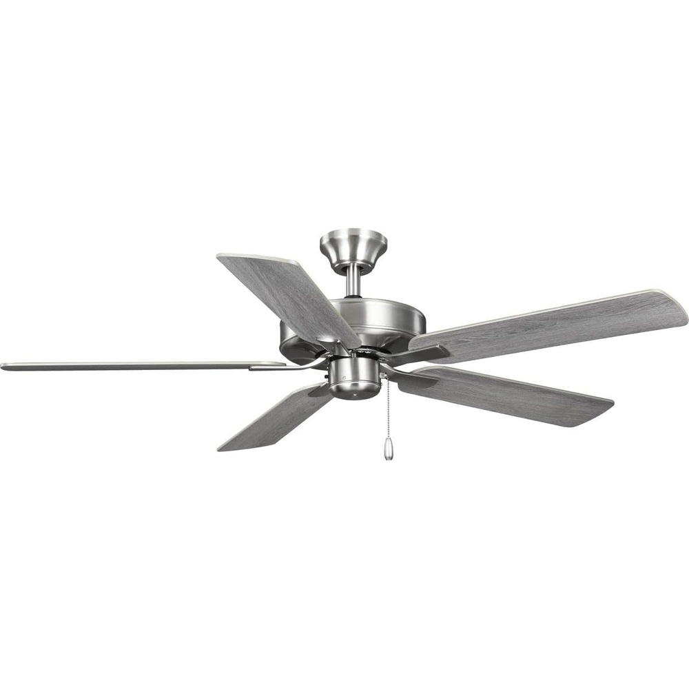 image:imageProgress Lighting P250084009 AirPro 52Inch AC Motor 5Blade Ceiling Fan 52x52x125 in Transitional Brushed NickelBrushed Nickel
