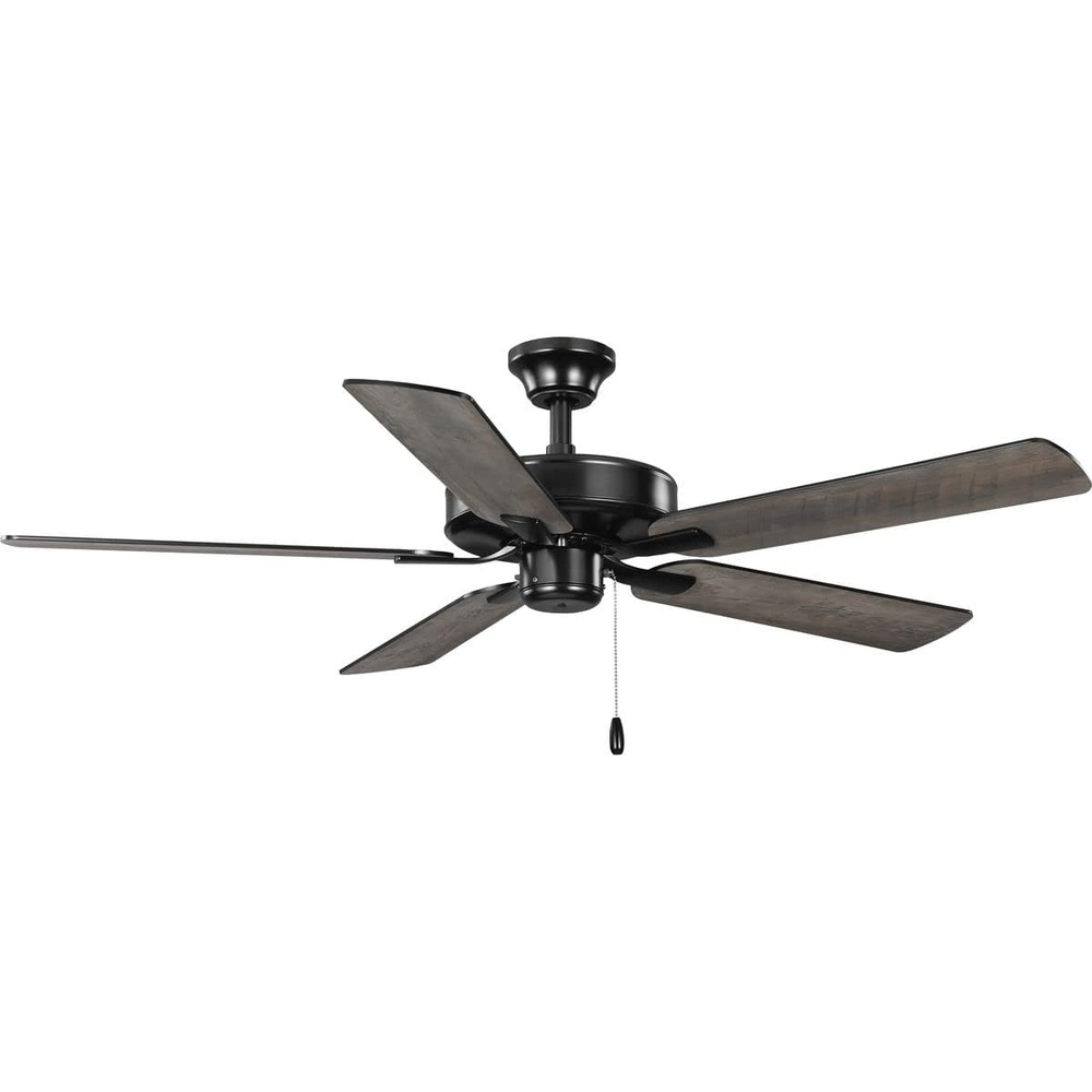 image:imageProgress Lighting P250084009 AirPro 52Inch AC Motor 5Blade Ceiling Fan 52x52x125 in Transitional Brushed NickelMatte Black