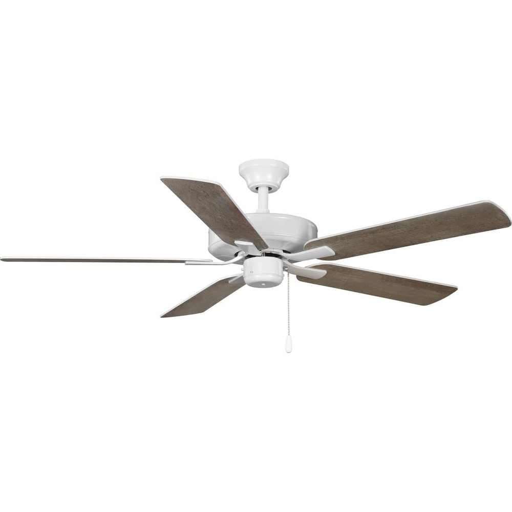image:imageProgress Lighting P250084009 AirPro 52Inch AC Motor 5Blade Ceiling Fan 52x52x125 in Transitional Brushed NickelWhite