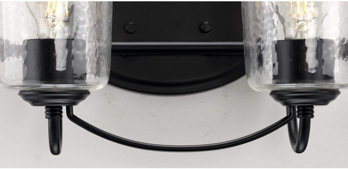 image:imageProgress Lighting Bowman Collection Black TwoLight BathBlack
