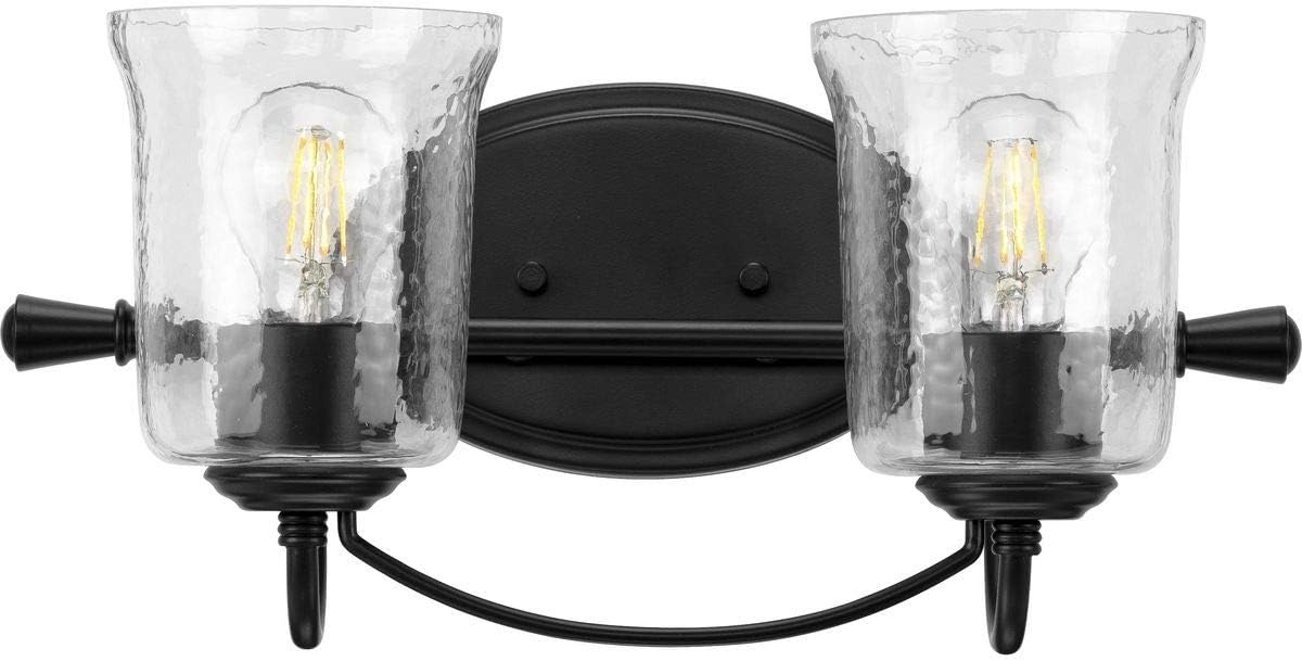 image:imageProgress Lighting Bowman Collection Black TwoLight BathBlack