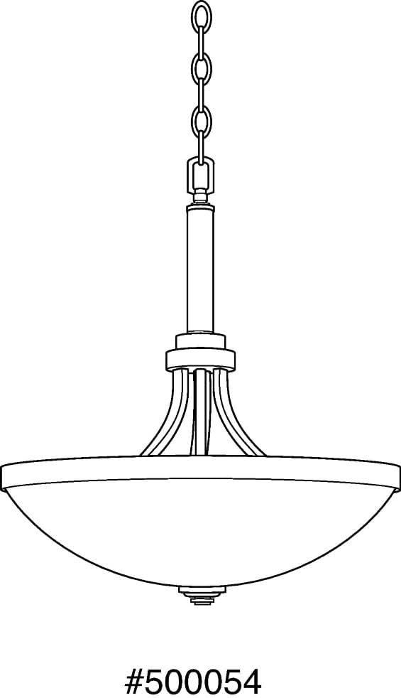 image:imageProgress Lighting P500054015 Topsail ThreeLight Inverted Pendant Polished ChromeChrome